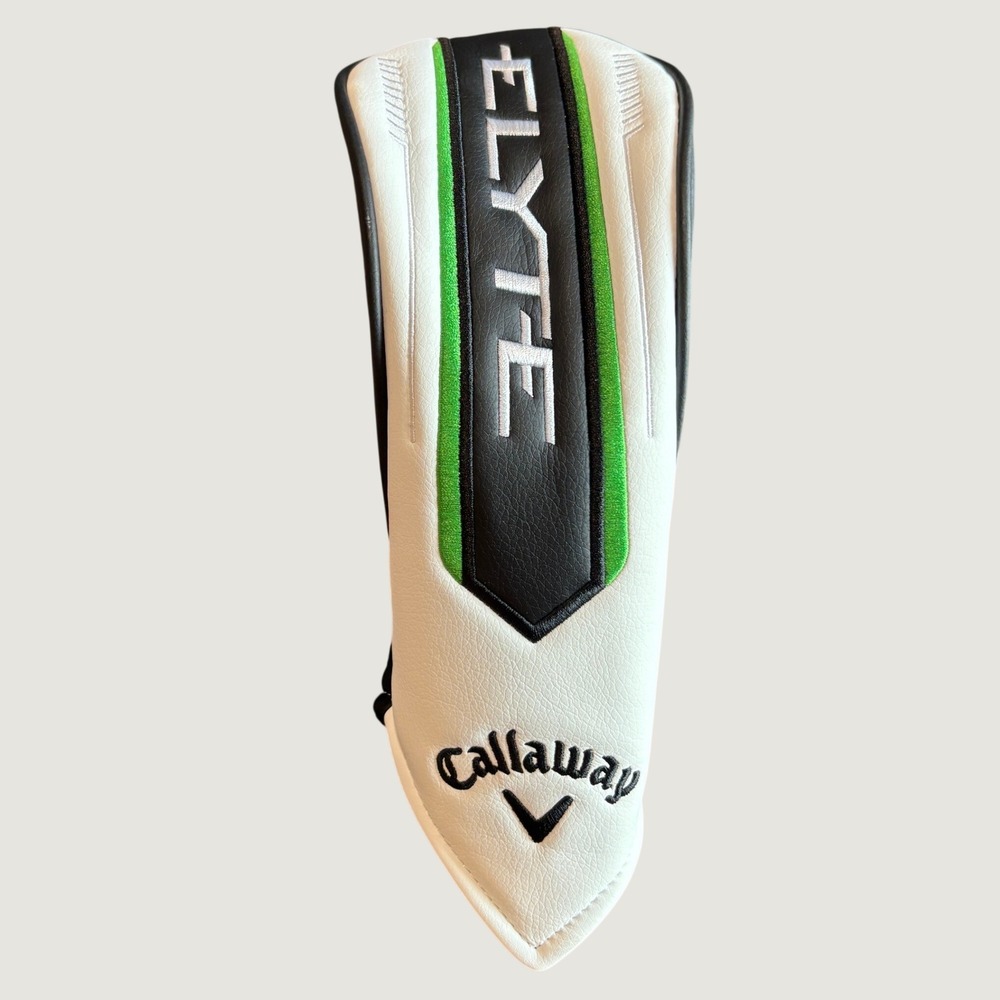 Callaway Unisex 3 Wood Headcover OS White Faux Leather Elyte Fairway Wood Cover